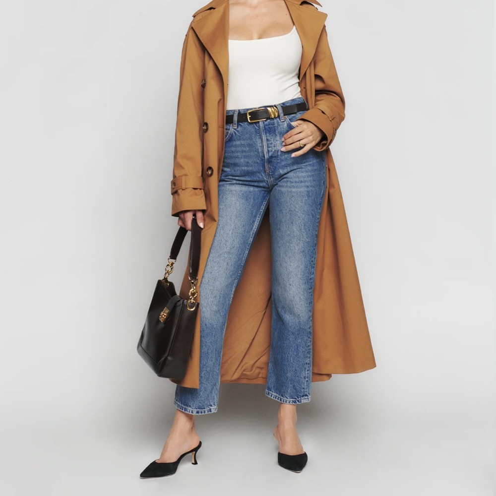 Reformation Cynthia High Rise Straight Cropped Jeans